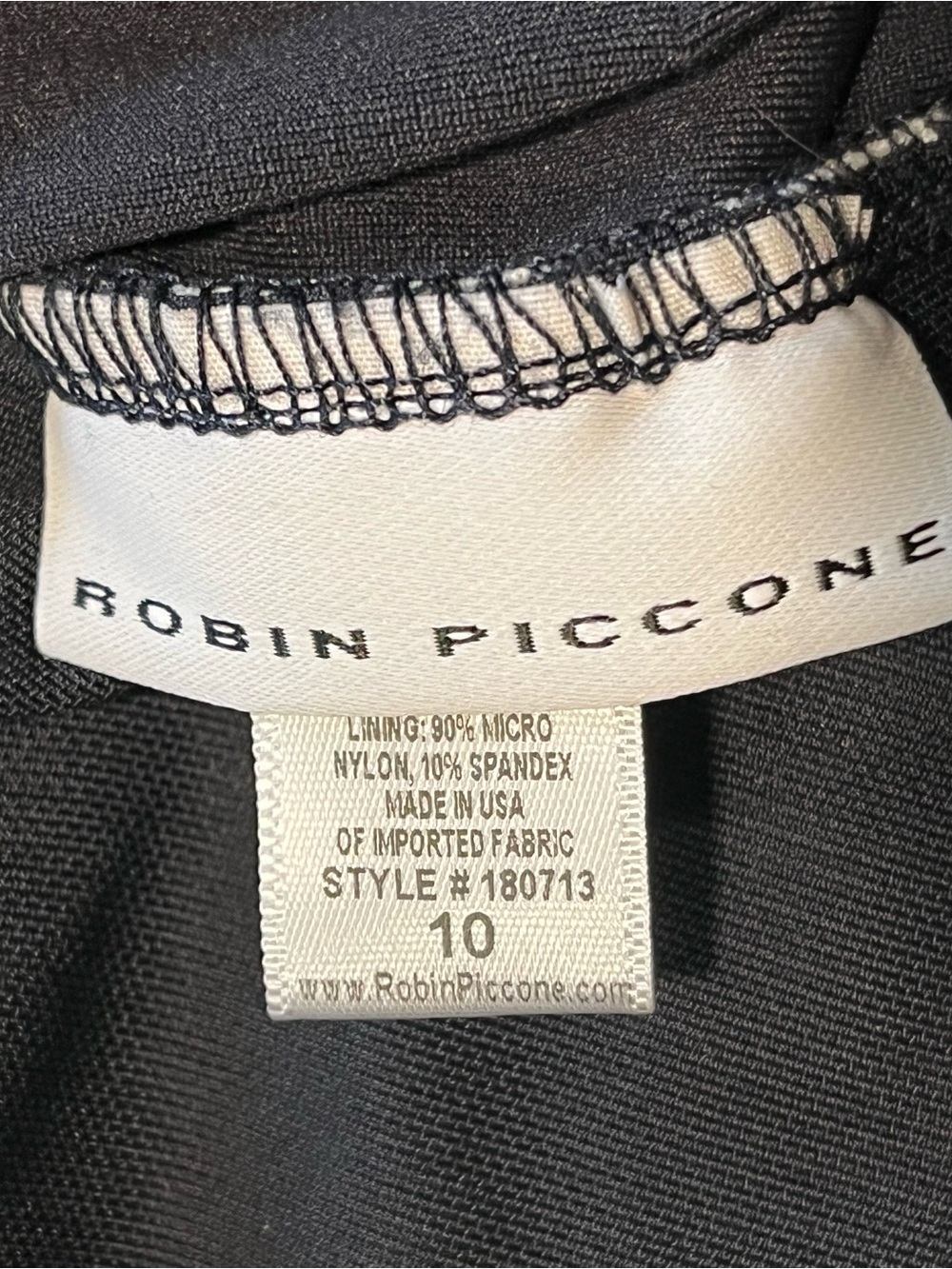 Robin Piccone Navy Floral One-Piece Swimsuit Size 10 - Picture 8 of 9